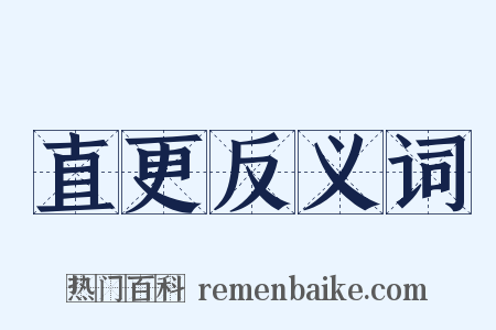 直更反义词是什么意思的图片